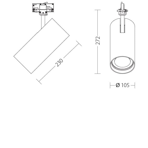 Трековый светодиодный светильник Quattrobi INK Quattrobi