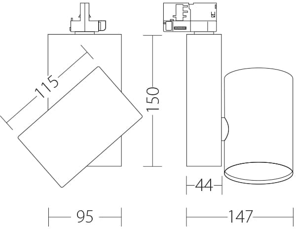 Трековый светодиодный светильник Quattrobi KOR Quattrobi