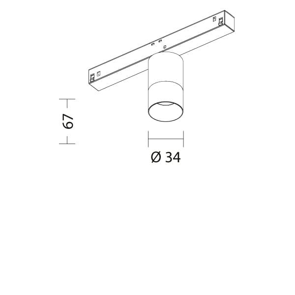 Магнитный трековый светодиодный светильник Quattrobi MAGNETO 03 Quattrobi