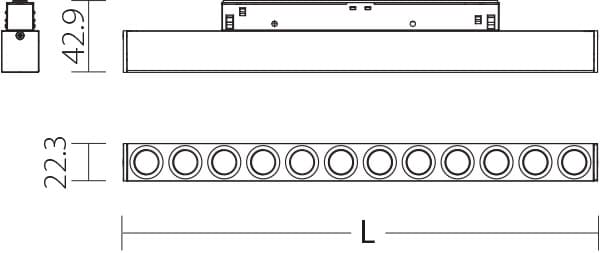 Магнитный трековый светодиодный светильник Quattrobi MAGNETO 06 Quattrobi