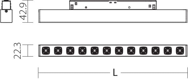 Магнитный трековый светодиодный светильник Quattrobi MAGNETO 07 Quattrobi