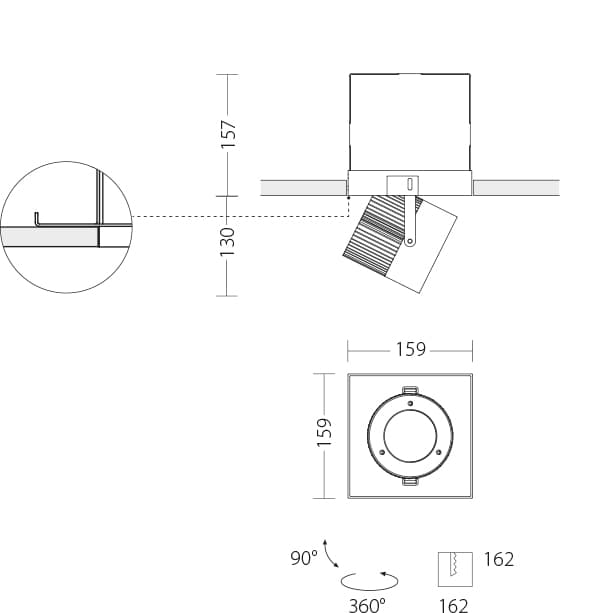 Встраиваемый светодиодный светильник Quattrobi MAX INCASSO Quattrobi
