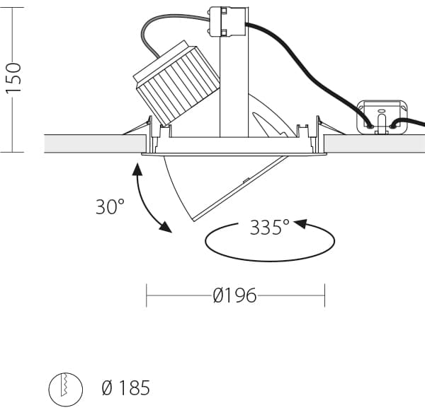 Встраиваемый светодиодный светильник Quattrobi SPINNER FOOD Quattrobi