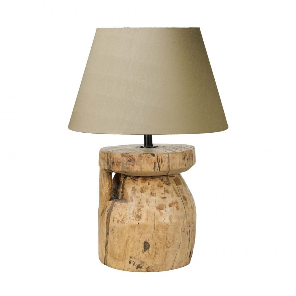 Настольная лампа Becara Natural wooden trunk table lamp