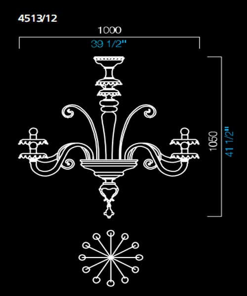 Люстра Barovier&Toso 4513/12