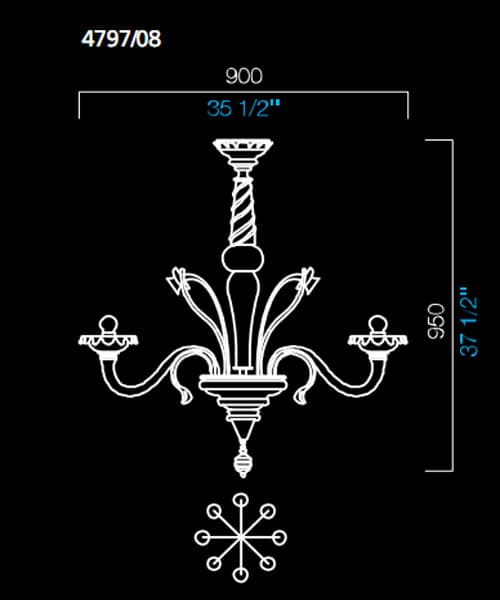 Люстра Barovier&Toso 4797/08