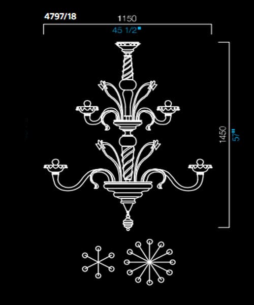 Люстра Barovier&Toso 4797/18 Barovier&Toso