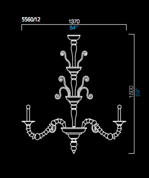Люстра Barovier&Toso 5560/12 Barovier&Toso