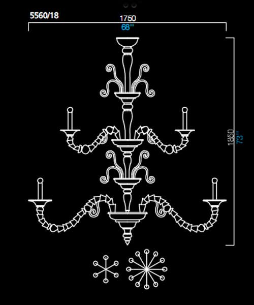 Люстра Barovier&Toso 5560/18 Barovier&Toso