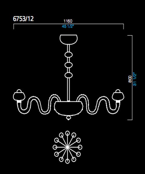 Люстра Barovier&Toso 6753/12 Barovier&Toso