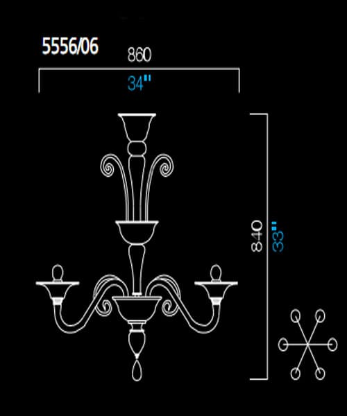 Люстра Barovier&Toso 5556/06 Barovier&Toso