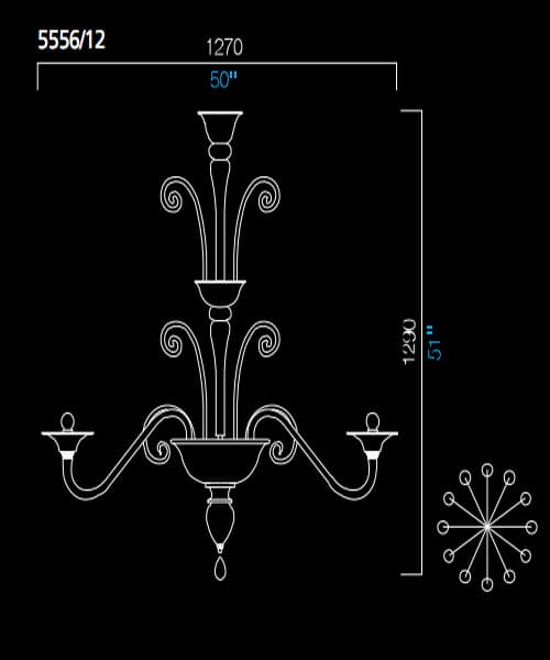 Люстра Barovier&Toso 5556/12 Barovier&Toso