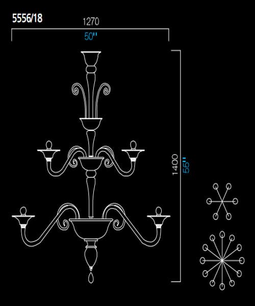 Люстра Barovier&Toso 5556/18 Barovier&Toso