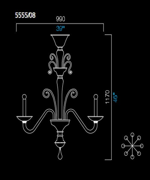 Люстра Barovier&Toso 5555/08 Barovier&Toso