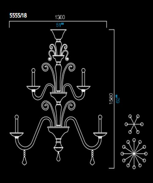 Люстра Barovier&Toso 5555/18 Barovier&Toso