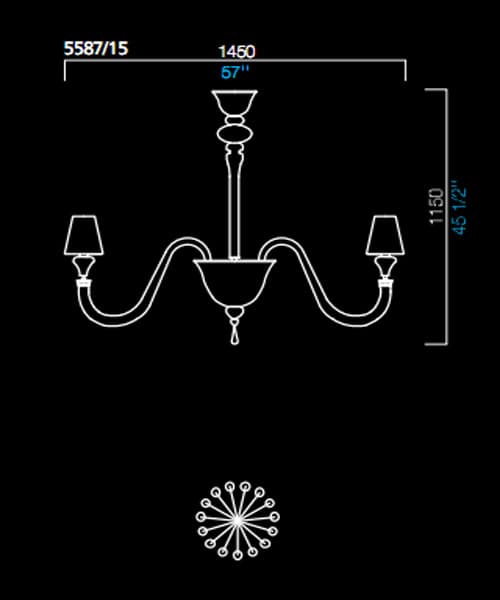 Люстра Barovier&Toso 5587/15 Barovier&Toso