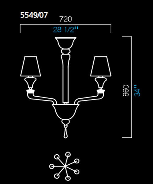Люстра Barovier&Toso 5549/07 Barovier&Toso