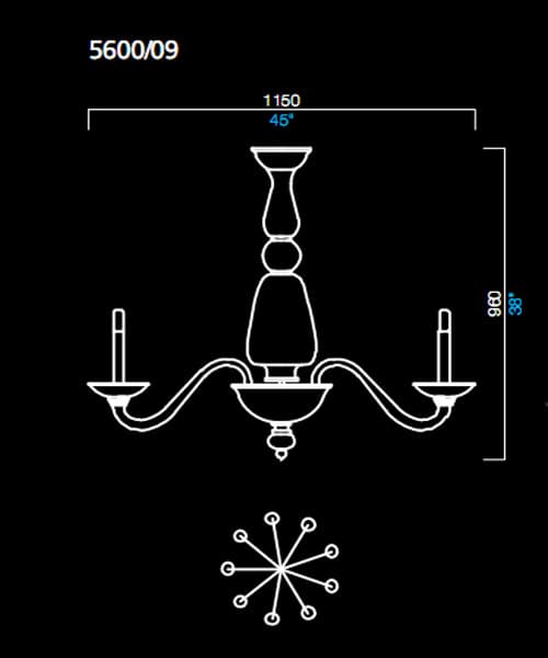Люстра Barovier&Toso 5600/09 Barovier&Toso