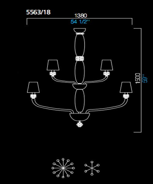 Люстра Barovier&Toso 5563/18 Barovier&Toso