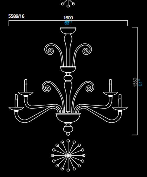 Люстра Barovier&Toso 5589/16 Barovier&Toso