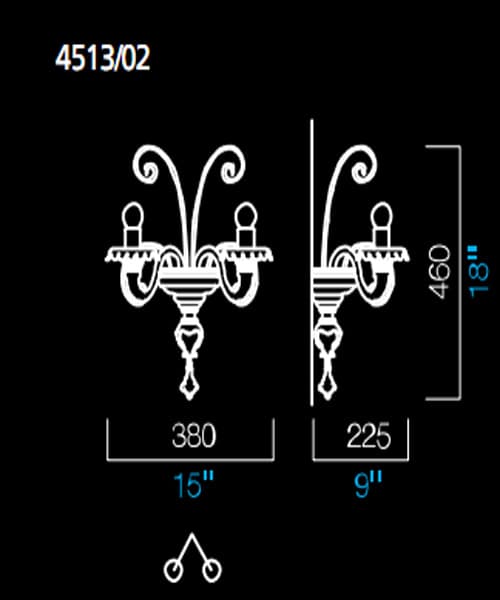 Настенный светильник Barovier&Toso 4513/02 Barovier&Toso
