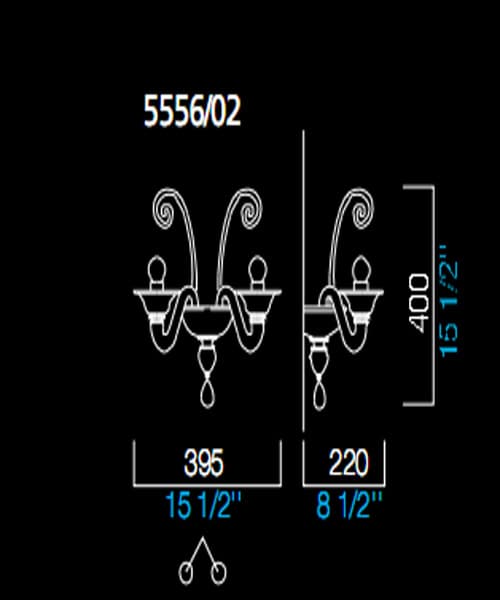 Настенный светильник Barovier&Toso 5556/02 Barovier&Toso
