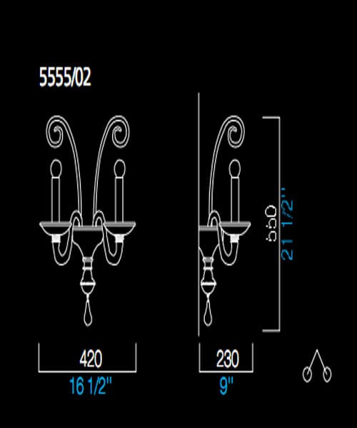 Настенный светильник Barovier&Toso 5555/02 Barovier&Toso