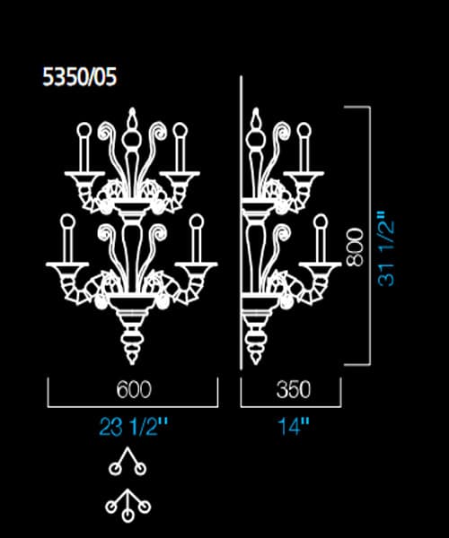 Настенный светильник Barovier&Toso 5350/05 Barovier&Toso