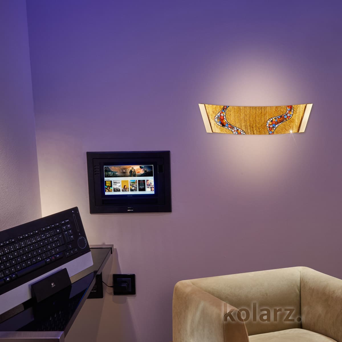 Настенный светильник Kolarz BARCA, Kiss Gold, 41/11/9 — фото 4