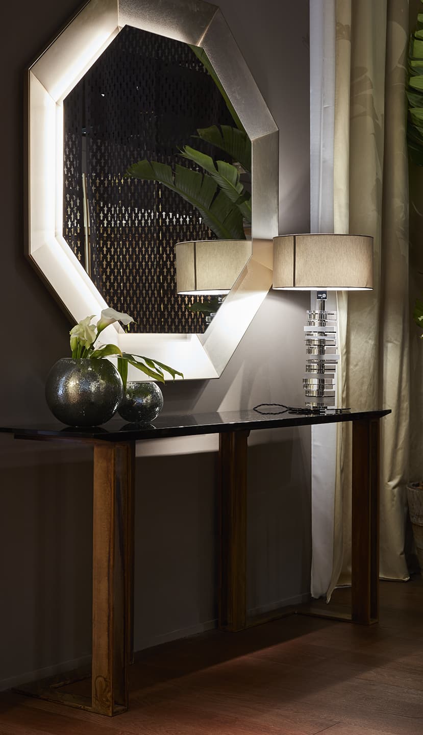 Консоль Paolo Castelli Black and Gold console