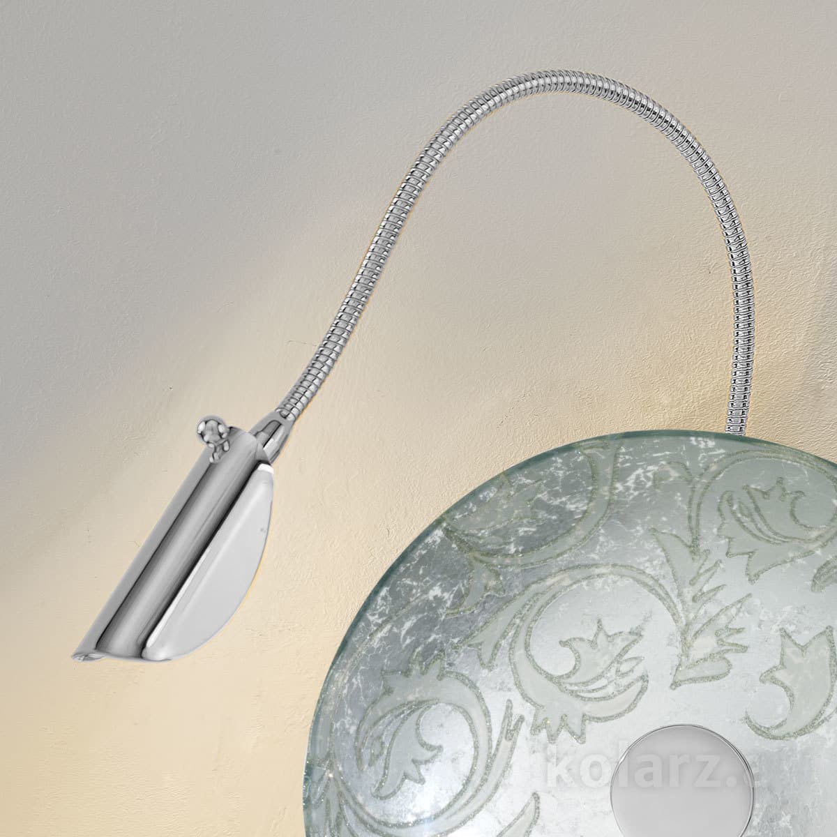 Настенный светильник Kolarz LUNA, Toscana Silver, Ø20/8 KOLARZ