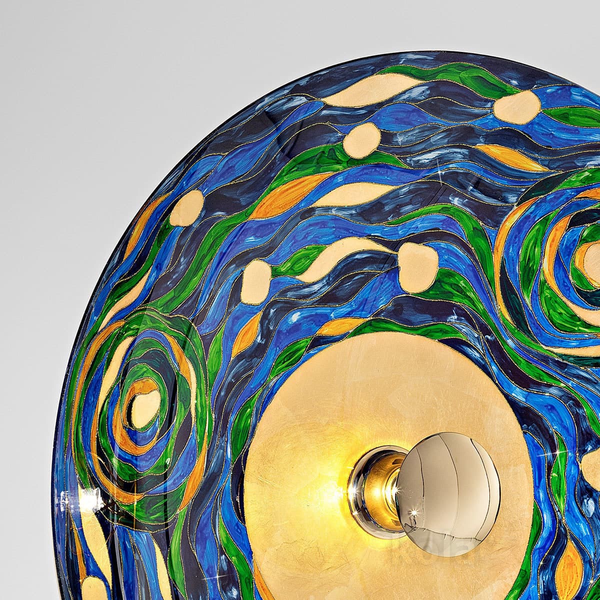 Настенный светильник Kolarz LUNA, Aqua Blue, Ø42/18 KOLARZ