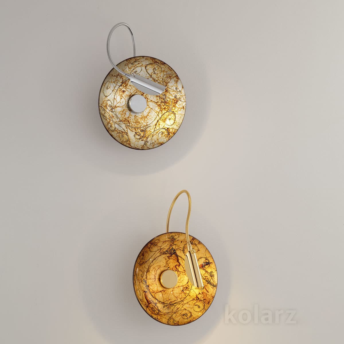 Настенный светильник Kolarz LUNA, Medici Gold, Ø20/8 KOLARZ