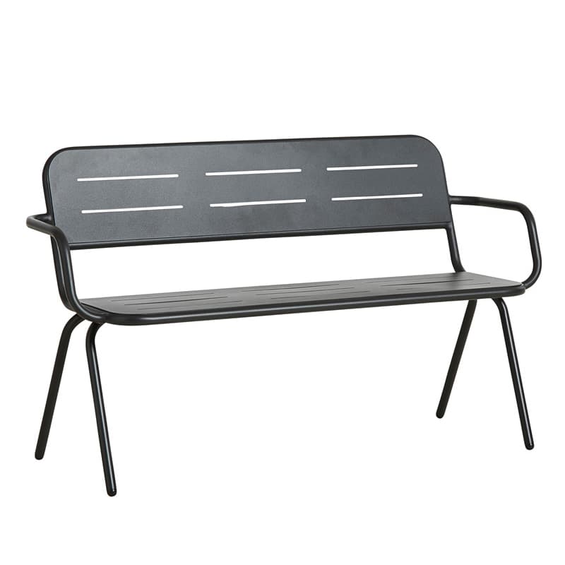 Скамейка WOUD RAY bench with armrest
