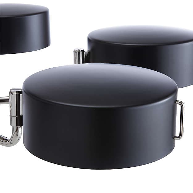 Люстра Crate and Barrel Axle Nickel Black Shade Chandelier Crate and Barrel