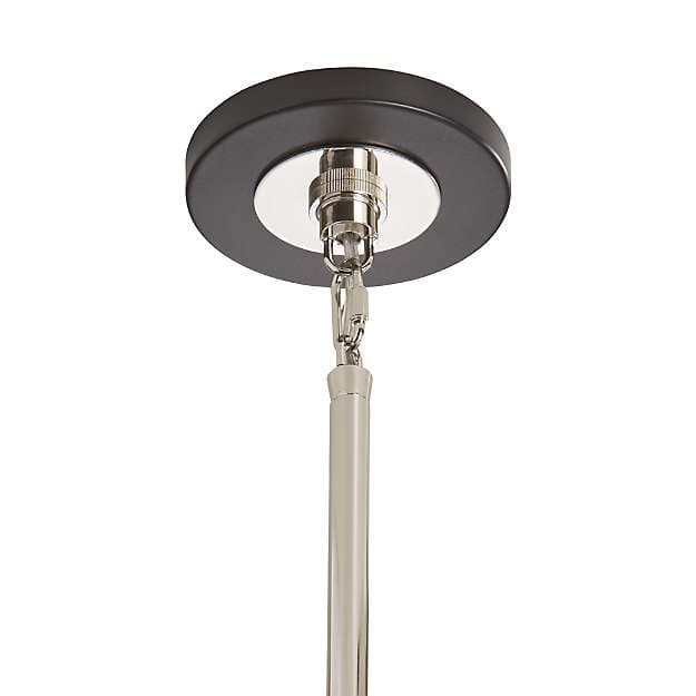 Люстра Crate and Barrel Axle Nickel Black Shade Chandelier Crate and Barrel