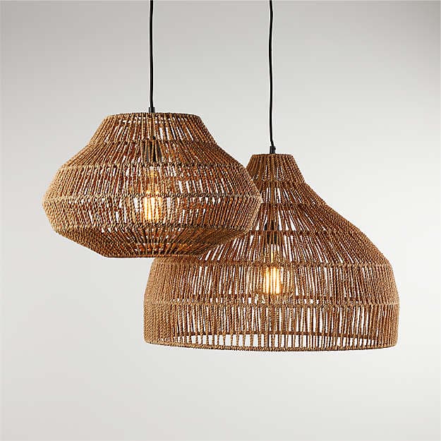 Подвесной светильник Crate and Barrel Cabo Small Woven Pendant Light Crate and Barrel