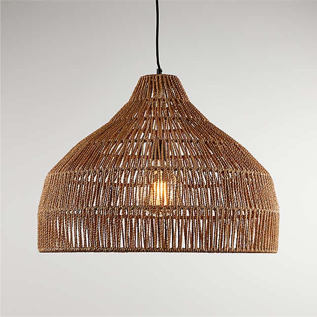 Подвесной светильник Crate and Barrel Cabo Large Woven Pendant Light