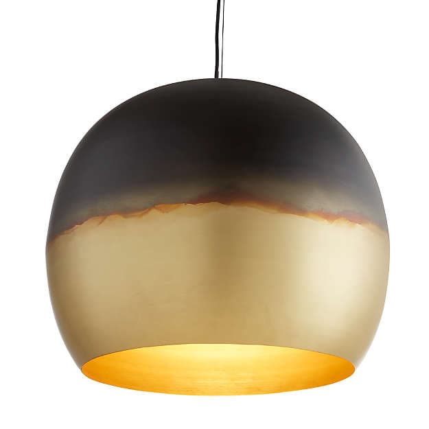 Подвесной светильник Crate and Barrel Elara Metal Globe Pendant Light