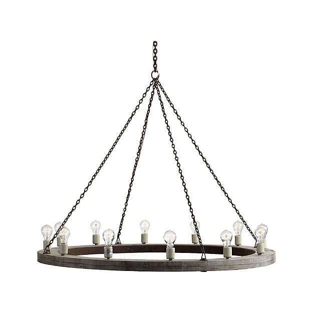 Люстра Crate and Barrel Geoffrey 36" Round Wood Chandelier Crate and Barrel