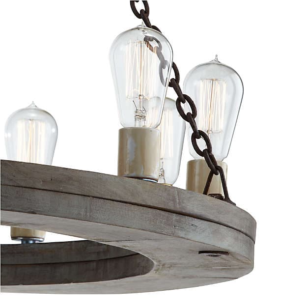 Люстра Crate and Barrel Geoffrey 36" Round Wood Chandelier Crate and Barrel