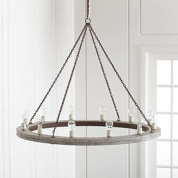 Люстра Crate and Barrel Geoffrey 36" Round Wood Chandelier Crate and Barrel