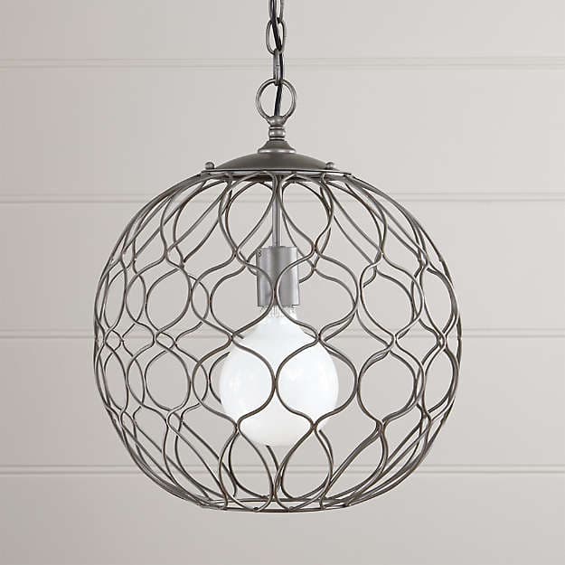 Подвесной светильник Crate and Barrel Hoyne 15" Iron Pendant Lamp Crate and Barrel