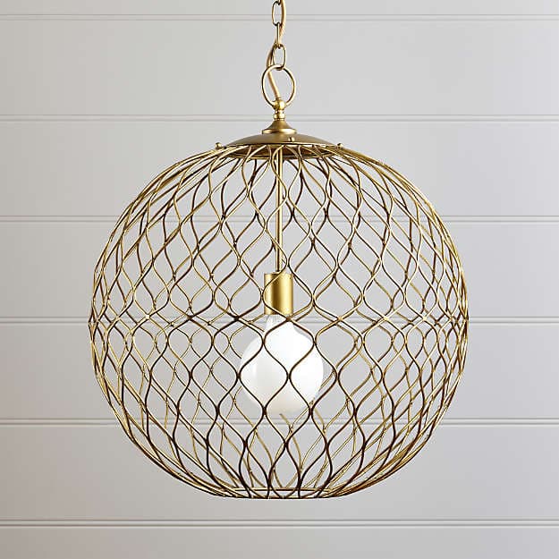 Подвесной светильник Crate and Barrel Hoyne 15" Iron Pendant Lamp Crate and Barrel