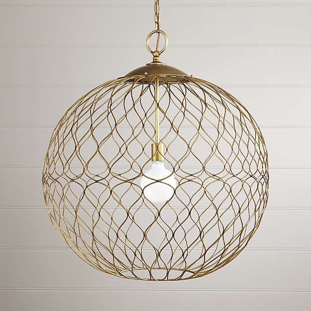Подвесной светильник Crate and Barrel Hoyne 15" Iron Pendant Lamp Crate and Barrel