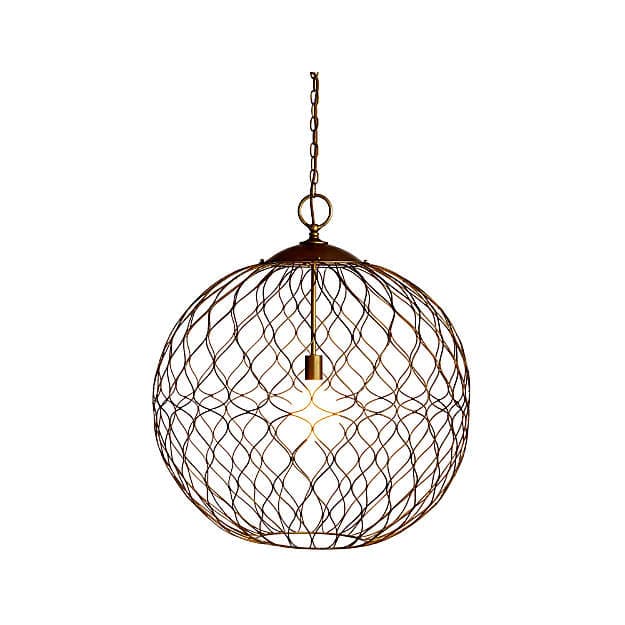 Подвесной светильник Crate and Barrel Hoyne 15" Iron Pendant Lamp Crate and Barrel