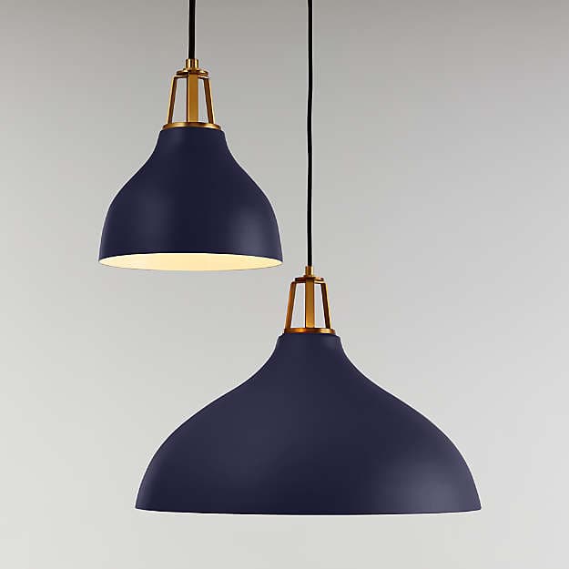 Подвесной светильник Crate and Barrel Maddox Bell Pendant Small with Socket Crate and Barrel