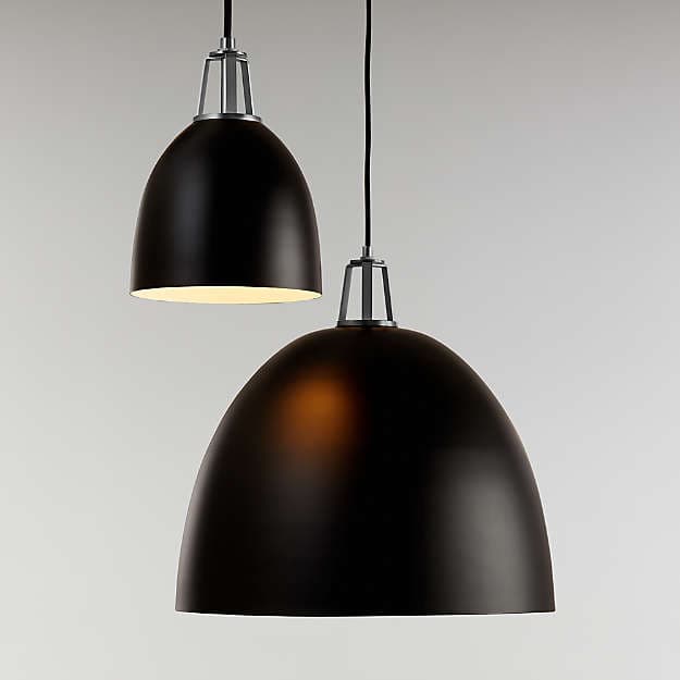 Подвесной светильник Crate and Barrel Maddox Dome Pendant Small with Socket Crate and Barrel