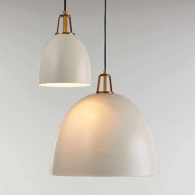 Подвесной светильник Crate and Barrel Maddox Dome Pendant Small with Socket Crate and Barrel