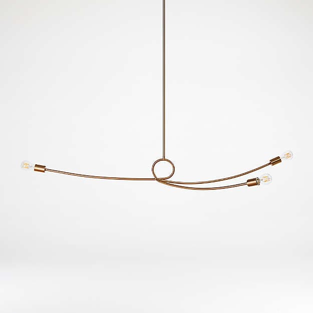 Подвесной светильник Crate and Barrel Paula Brass Sculptural Pendant Light Crate and Barrel